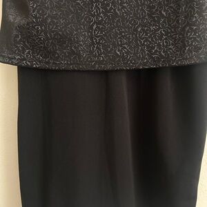 Kathie Lee Collection Black Sparkle Midi Dress